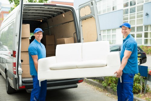 Person using an accessible moving service interface in Richmond Upon Thames