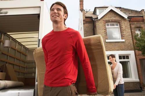 Careful packing and transport of student belongings in a local removal service