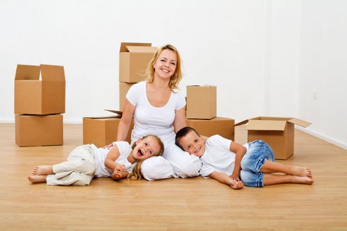 Careful loading of household items during a Richmond move