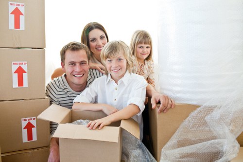 Residential move with boxes and furnishings in a Richmond upon Thames property