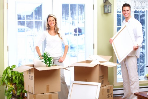 Careful boxing and labelling of household items during a local relocation