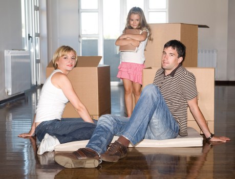 Business packing checklist and labelled boxes for a local relocation